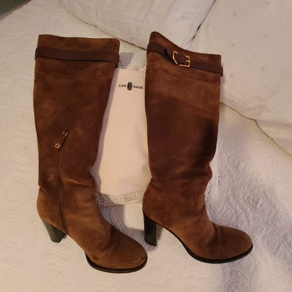 CAR SHOE brown suede knee high boots. Size 8 NICE! - Picture 6 of 9